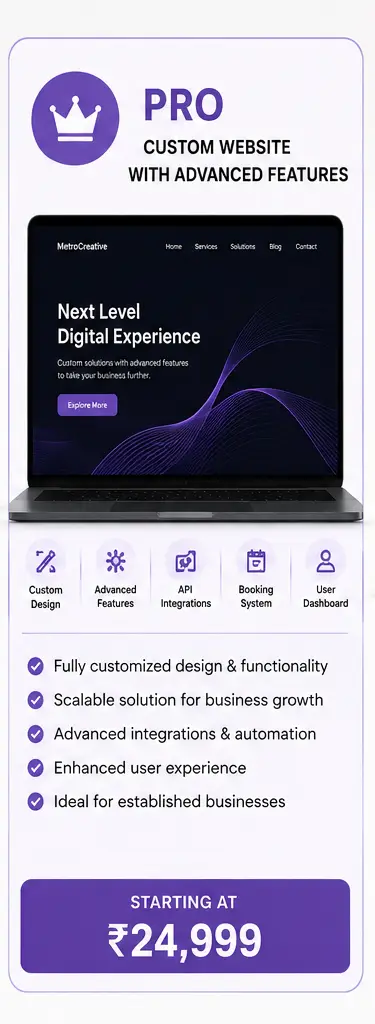 Pro: Custom Website with Advanced Features