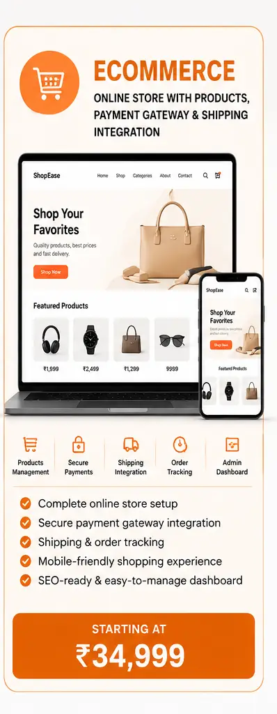Ecommerce: Complete Online Store with Payment & Shipping Integration